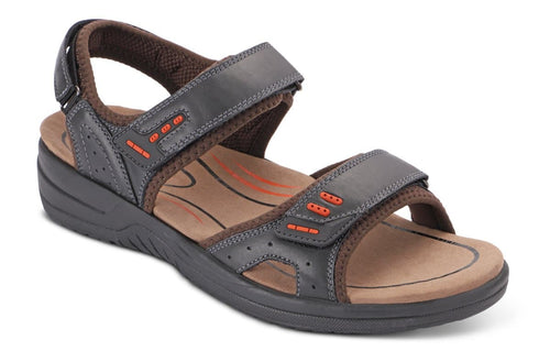 Cambria Charcoal Men's Sandals-siddhu (4465619271703)