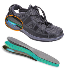 Load image into Gallery viewer, Verona Black Orthotic Sandal-siddhu (4465621270551)
